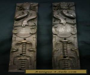 Item A PAIR OF ANTIQUE WOOD CARVED PANELS for Sale