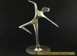 ART DECO SILVER CHROME DANCING DIANA NUDE LADY FIGURE ~ VINTAGE FIGURINE for Sale