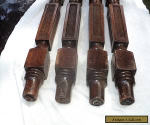 Item Antique Eastlake Victorian Table Legs Set Of 4, Walnut, 27 In. Long for Sale