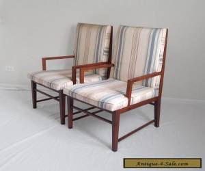 Item 2 mid century modern TALL back walnut arm chairs for Sale