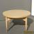 Vintage Danish Mid Century Modern Style Round COFFEE TABLE Peg Leg & Gold Feet for Sale