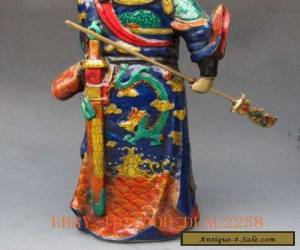 Item Chinese cloisonne hand-carved statue - Guan Gong for Sale