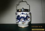 Antique Coronaware  S. HANCOCK & SONS Biscuit Barrel EPNS Lid & Handle. "DRAGON" for Sale