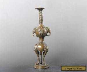 Item Rare Chinese Hand Carved brass Candlestick C153 for Sale