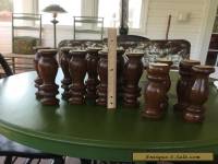 Vintage Solid Dark  Wood table  or Chair Legs Lot of 12 