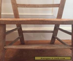 Item Pair Of Oak/ Pine Wooden Vintage Antique Childrens Ladder Back School Chairs for Sale