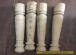 4 Unused VINTAGE SOLID Gerber UNFINISHED WOOD TABLE LEGS 13.5" for Sale