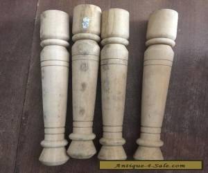 4 Unused VINTAGE SOLID Gerber UNFINISHED WOOD TABLE LEGS 13.5" for Sale