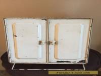 Vintage antique shabby Distressed Metal Medicine Bathroom Cabinet Shelves 2 door