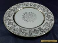 ANTIQUE JOHNSON BROTHERS VICTORIAN CREAM & GOLD LEAF 22.5CM PLATE A/F C 1913