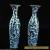 One pair Fine Beautiful Chinese Blue and white porcelain vase painting flowers for Sale