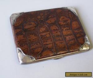 Item ANTIQUE GENTS CROCODILE & STERLING SILVER WALLET for Sale