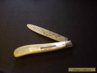 Antique 1890  Hallmarked Silver Fruit Knife 