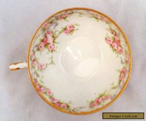 Item Theodore Haviland Limoges Schleiger 340 Cup and Saucer, Antique Porcelain, Set 4 for Sale