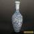 Exquisite painting flower Blue and white porcelain Vase QIANLONG mark D196 for Sale