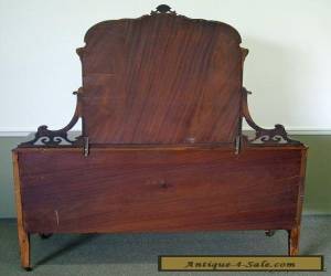 Item c1046: Antique Dresser Chest w Mirror Gorgeous Burled Wood Excellent Piece! for Sale