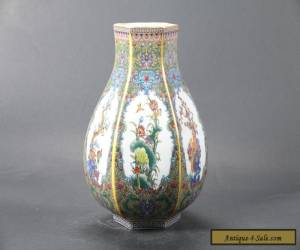  Chinese handwork painting cloisonne Porcelain vase YONGZHEN mark C955 for Sale