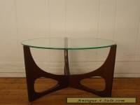 VINTAGE 1960S MODERN SIDE TABLE ADRIAN PEARSALL GLASS WOOD mid century modern