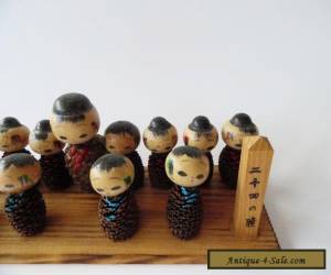 Item Japanese Kokeshi Doll School Class Group - Vintage for Sale