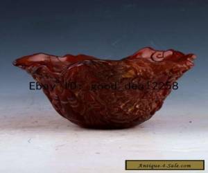 Item Chinese Old Antique Ox-Horn Hand-carved Bowl  for Sale