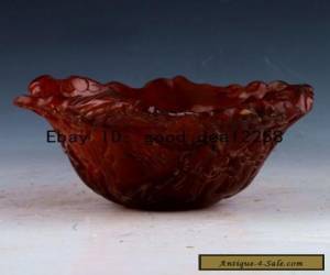 Item Chinese Old Antique Ox-Horn Hand-carved Bowl  for Sale