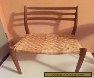 Item VINTAGE DANISH MODERN WOOD & WICKER MOLLER CHAIR DESIGNER  for Sale