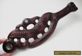 VINTAGE MAORI TIKI HANDCARVED WOODEN MARIPI PATU SIGNED RAIHANA 1980 TRIBAL for Sale