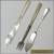 Sterling silver and mother of pearl pickle fork and two butter spreaders for Sale