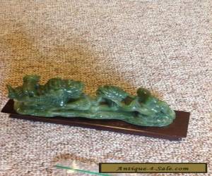 Item Antique Jade Statue Two Lions for Sale