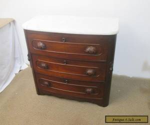 57037 Antique Walnut marble top Dresser chest for Sale