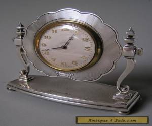 Item FINE SMALL STERLING SILVER 8 DAY CLOCK in Working Order for Sale