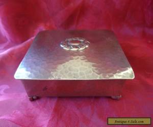 Arts & Crafts Vintage Hammered Silver Box c.1910? for Sale
