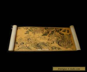 Item Collection of Chinese scroll painting on silk  white crane picture for Sale