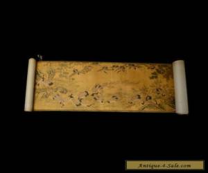 Item Collection of Chinese scroll painting on silk  white crane picture for Sale