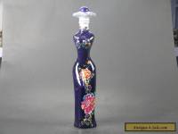  Chinese handmade painting flower cheongsam shape Porcelain vase /Flagon C989