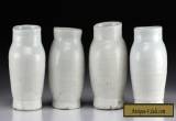 Four small Chinese White Glazed Ceramic Jarlets for Sale