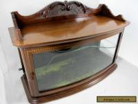 SMALL MAHOGANY CURVED GLASS TABLETOP SHOWCASE, C 1900