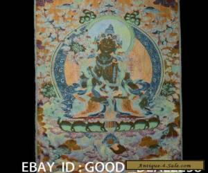 Item Tibetan Nepal Silk Embroidered thangka Tara Tibet --- White Tara  for Sale