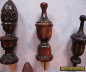 Item Vintage Antique Wood Furniture Finials Lot of 10 for Sale