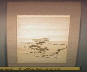 Item VINTAGE JAPANESE CHRYSANTHEMUM SIGNED SCROLL KAKEJIKU 98 for Sale