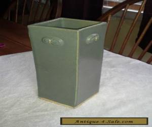 Item Vintage Large  Chinese Celadon  Green Studio Cabinet Vase Artist Signed  for Sale