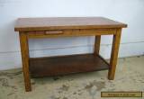 Antique Child Sized Small Quartersawn Oak Desk Repurpose as End Table for Sale