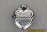 Antique Norwegian Silver Vinaigrette Heart Box Hovedvansaeg Luktevannshus - SL for Sale