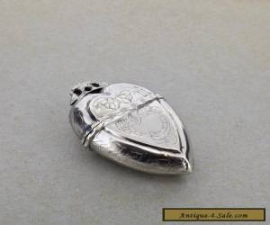 Item Antique Norwegian Silver Vinaigrette Heart Box Hovedvansaeg Luktevannshus - SL for Sale