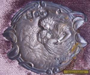 Item RARE 1905 Art Nouveau Sterling Silver Framed Medallion of 3 Maidens JAMES DEAKIN for Sale