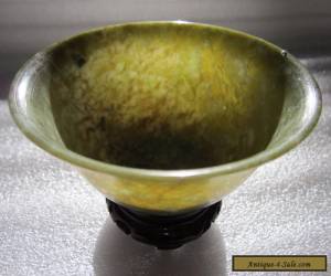 Item Beautiful Antique Chinese Polished Genuine Jade Delicate Bowl for Sale