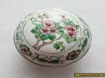 Vintage Antique Chinese Famille Rose Cloisonne Enameled Round Metal Box  for Sale