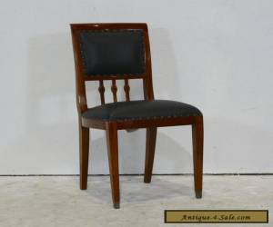 Item Set of 4 traditional mahogany dining chairs with genuine leather upholstery  for Sale