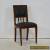 Set of 4 traditional mahogany dining chairs with genuine leather upholstery  for Sale