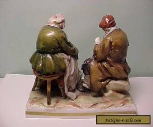 Item Antique 18th C Frankenthal fine Solid Porcelain Figurine - Peasants for Sale